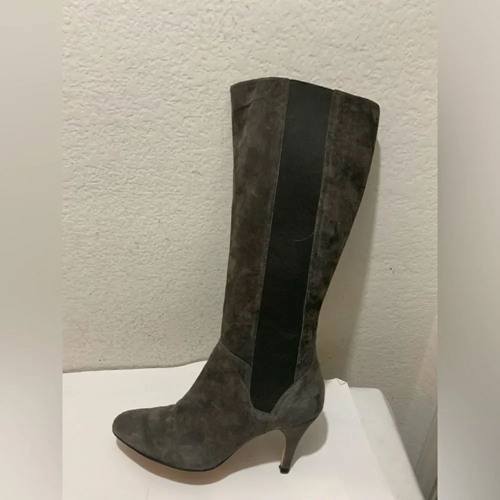 TARYN ROSE Suede Tall Boots with Stretch & Zip Women’s Sz 11 M